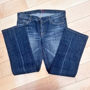 NEW 7 for All Mankind ladies black wash straight leg jeans